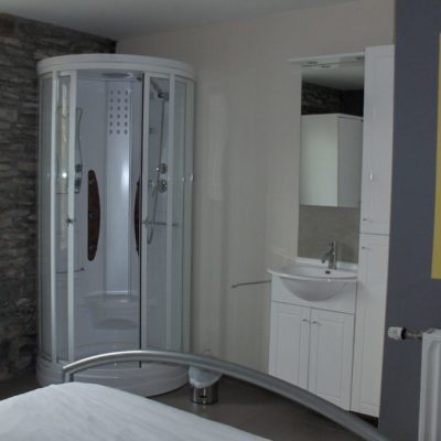 bedroom no. 1- shower and wash basin